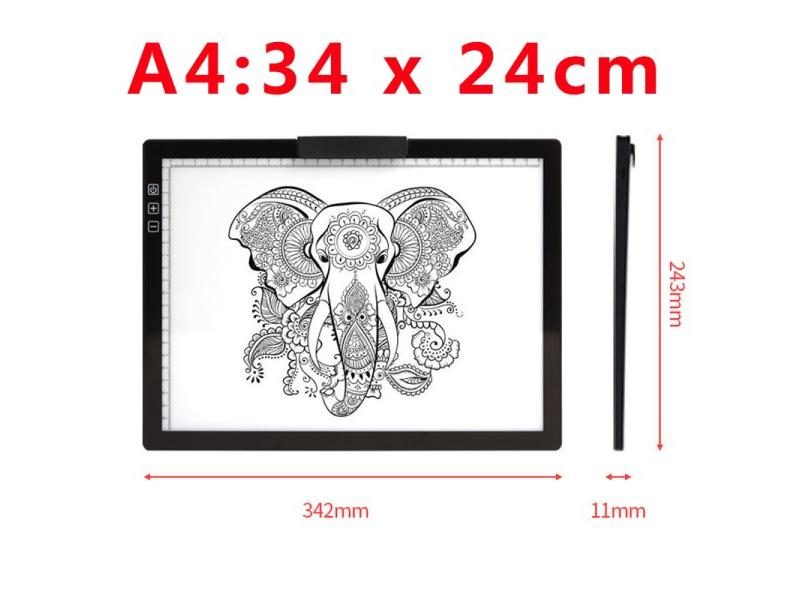 A3/A4 Light Pad Wireless Battery Powered Light Box Artcraft Tracing Pad Carousel 1