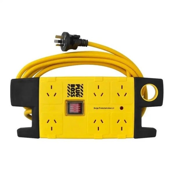 HPM Plug Boss Heavy Duty Powerboard 6-Outlet 3.1m NEW D105PBOSSPA6 Carousel 1