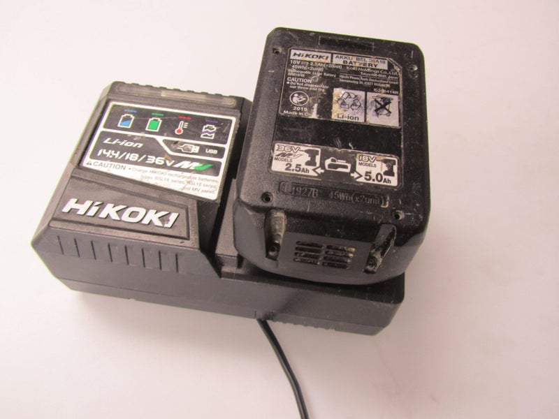 Hikoki 5Ah Multivolt Battery 18v-36v and Charger Carousel 1