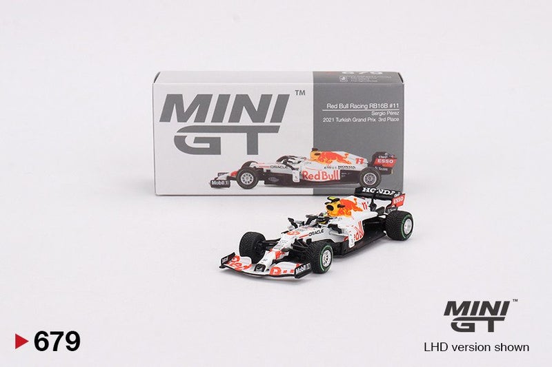 Mini GT Red Bull RB16B #11 Sergio P rez 2021 Turkish Grand Prix 3rd Place Carousel 1