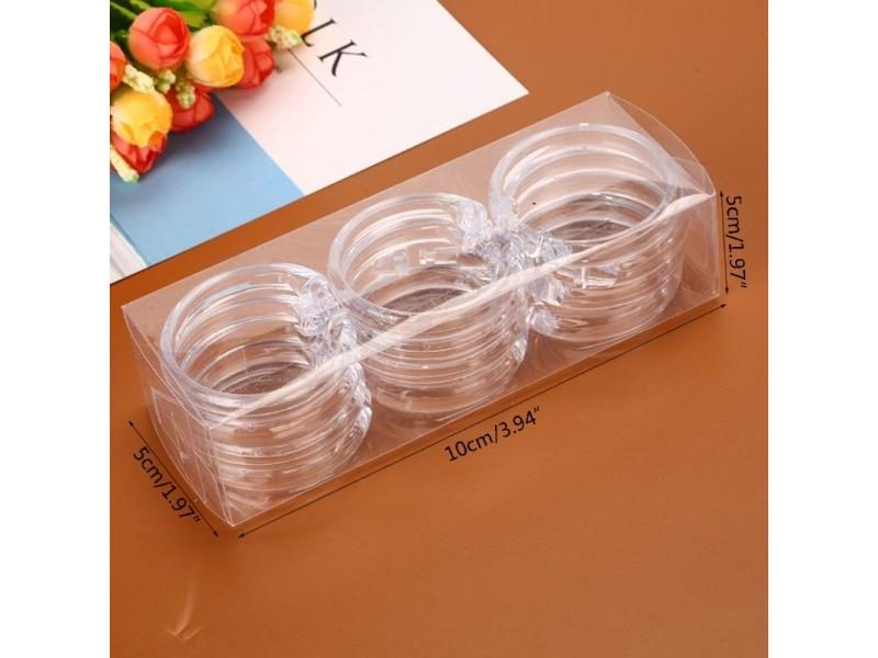 12 Pieces Clear Plastic Curtain Rings Set Shower Curtain O Rings Hooks Gliding Carousel 1