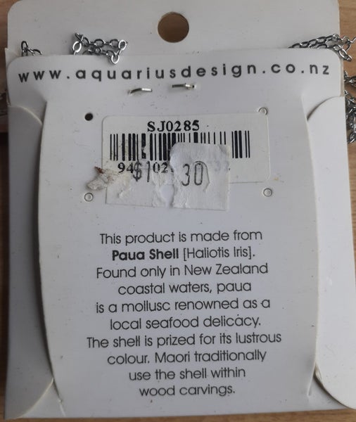 PINK NEW ZEALAND PAUA SHELL NECKLACE Carousel 3