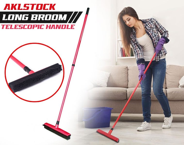 Telescopic Rubber Broom Pet Hair Removal - Brand New Carousel 1