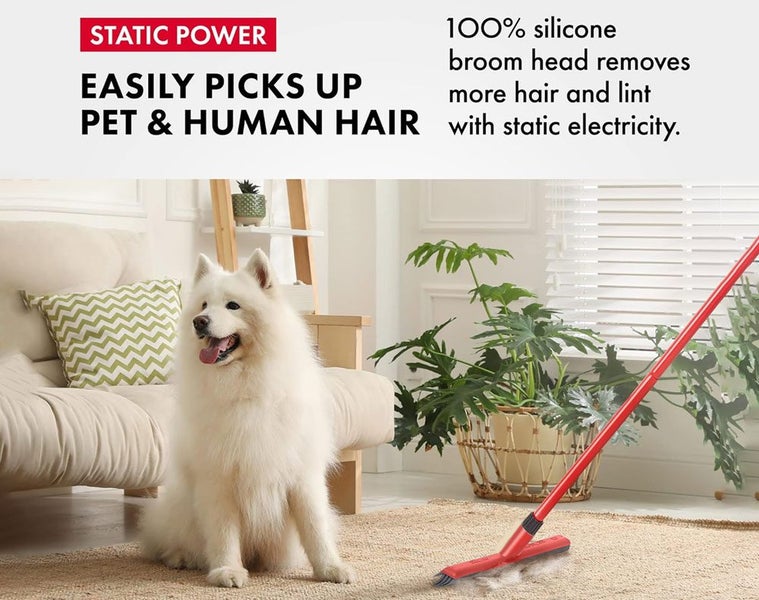 Telescopic Rubber Broom Pet Hair Removal - Brand New Carousel 2