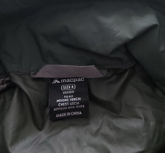 Kids MACPAC Forest Green Rain Jacket Sz 4 Carousel 2