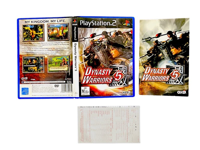 Dynasty Warriors 5 (PS2) CASE + COVER + MANUAL (NO DISC) Carousel 1