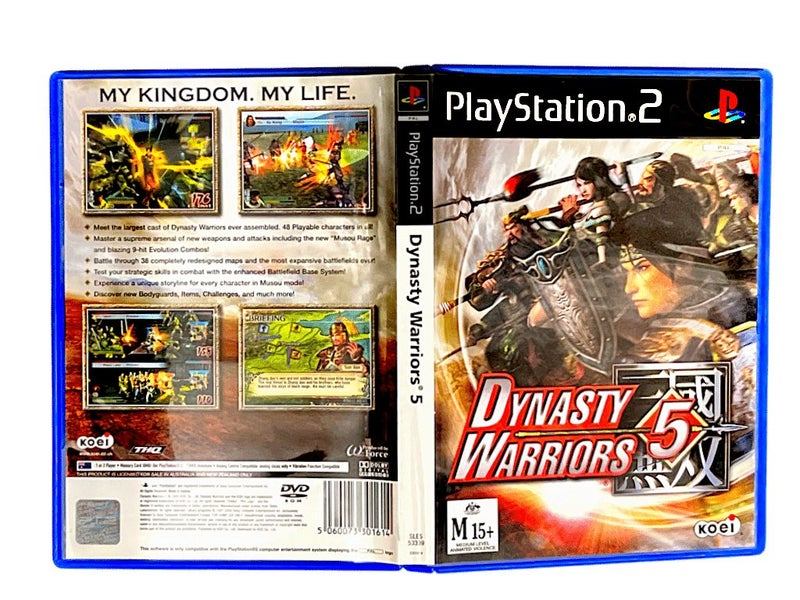 Dynasty Warriors 5 (PS2) CASE + COVER + MANUAL (NO DISC) Carousel 2