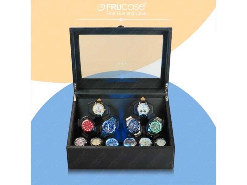 FRUCASE PU Watch Winder For Automatic Watches Automatic Winder 6 Watches A Carousel 1