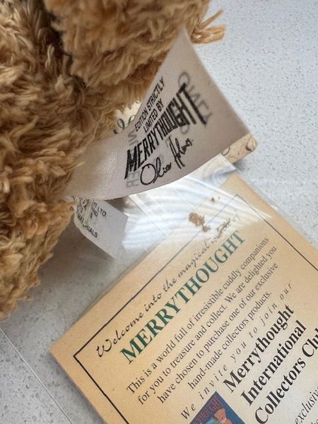 RARE Merrythought England Handmade Bear - Biscuit Edition 368 of 500 - AFTERPAY Carousel 13