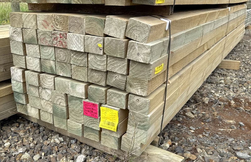 PINE, FENCE POSTS, 100 x 75mm, No2, ROUGH SAWN, H4 TREATED - 307.2m - TBT2337 Carousel 1