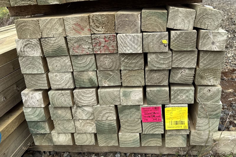 PINE, FENCE POSTS, 100 x 75mm, No2, ROUGH SAWN, H4 TREATED - 307.2m - TBT2337 Carousel 2