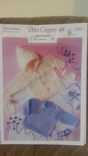 SWEATER JACKET & MITTS KNITTING PATTERN (Photocopy)PG 7197 Carousel 1