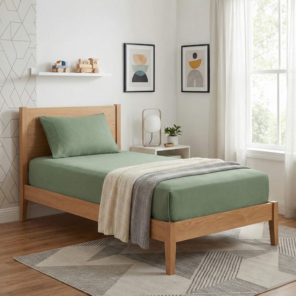 Flannelette Fitted & Pillowcase Set Juniper - No Flat Sheet Carousel 2