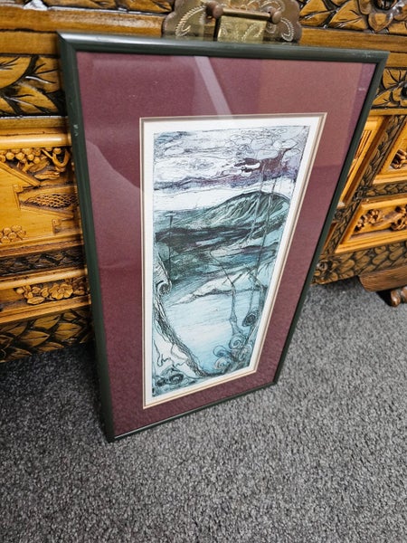 1997 Ltd Edition Print. "Ebb & Flow" by NZ Artist Julia Mottram. # 1 of Just 3. Carousel 7