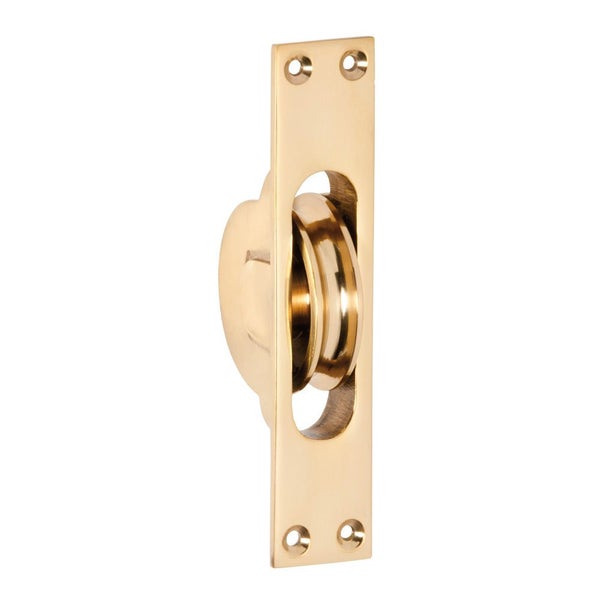 Tradco Sash Window Pulley 125x25mm Polished Brass 1680 Carousel 1