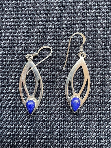 925 Silver & Lapis Lazuli Earrings Carousel 1