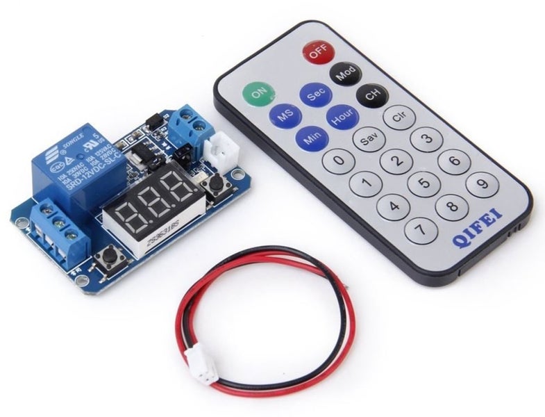 Timer Relay Programmable with IR controller 999 Hr 12V LC2 Carousel 1