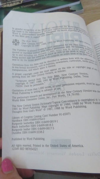 The Holy Bible - New Century version- dictionary, concordance Carousel 4