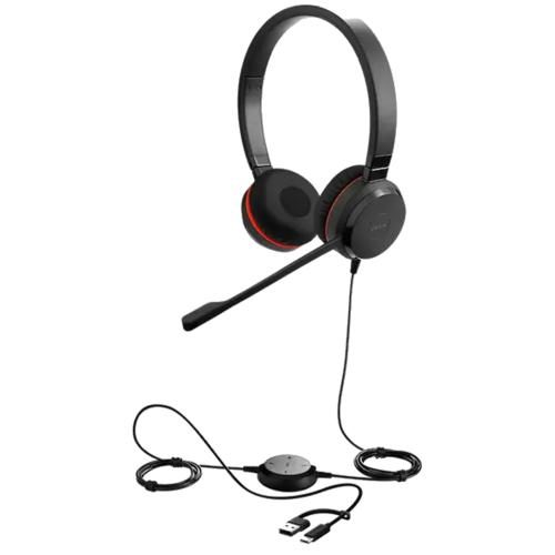 Jabra Evolve 20 SE USB-C/A Wired On-Ear Headset with In-Line Controls - UC Carousel 1