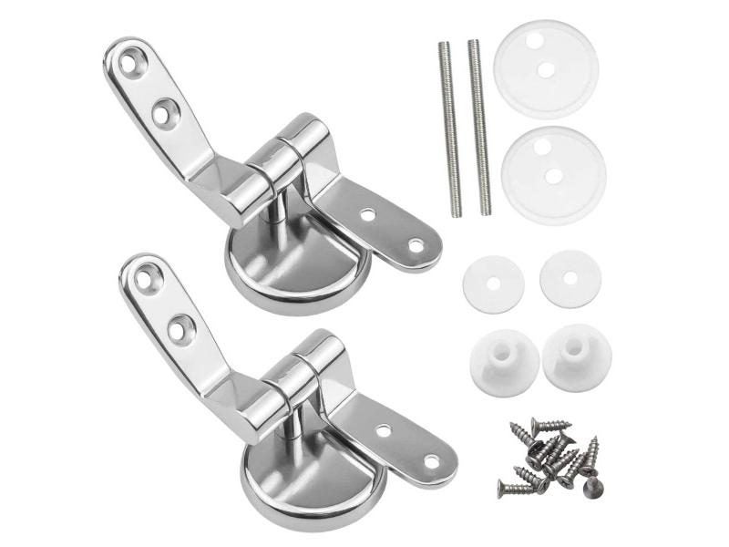 Toilet Lid Hinges WC Hinge Premium Universal Durable With Bolts Screw Fittings Carousel 1