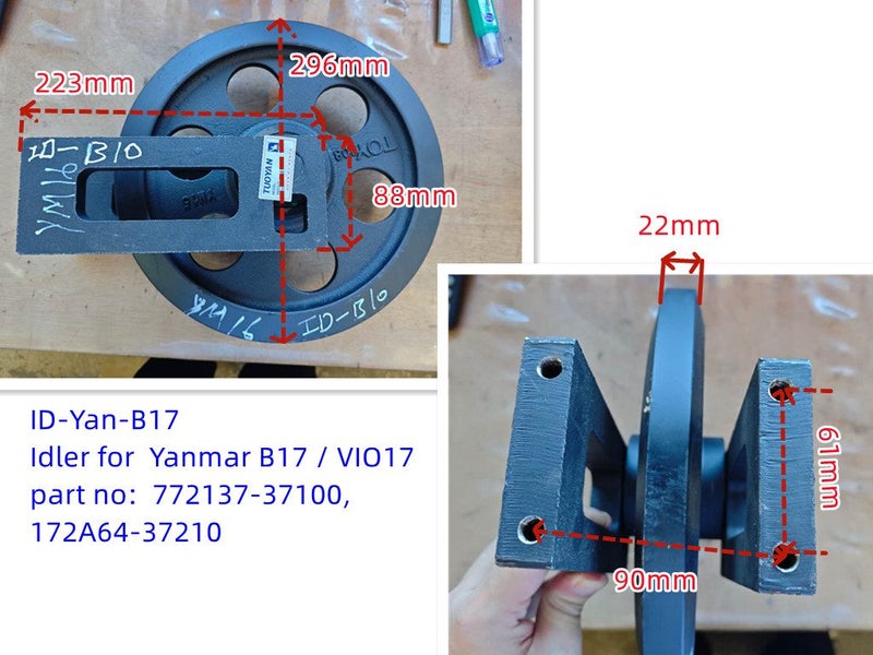 Idler for Yanmar B10 / VIO15-2 Carousel 2