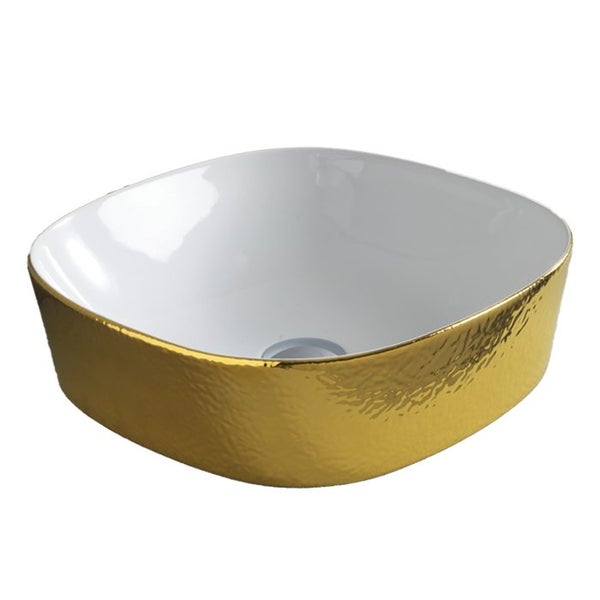 DISCONTINUED - GHOST WASHBASIN 415MM GOLD NOF Carousel 1