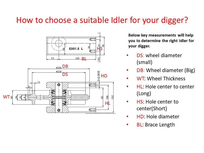 Idler for Kubota U17 / U15-3 / KX17 part no: RB208-89100 Carousel 3
