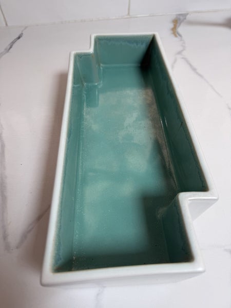 Ikebana vintage ceramic flower vase tray Carousel 2