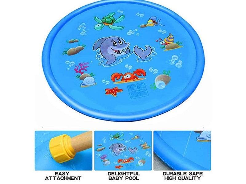 Water Play Mat Splash Pad Carousel 11