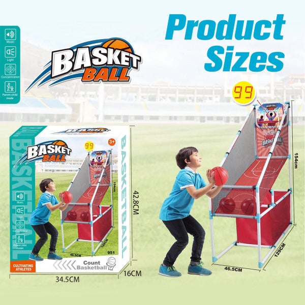 Kids Sports Arcade Basketball Hoop Game Set Carousel 11