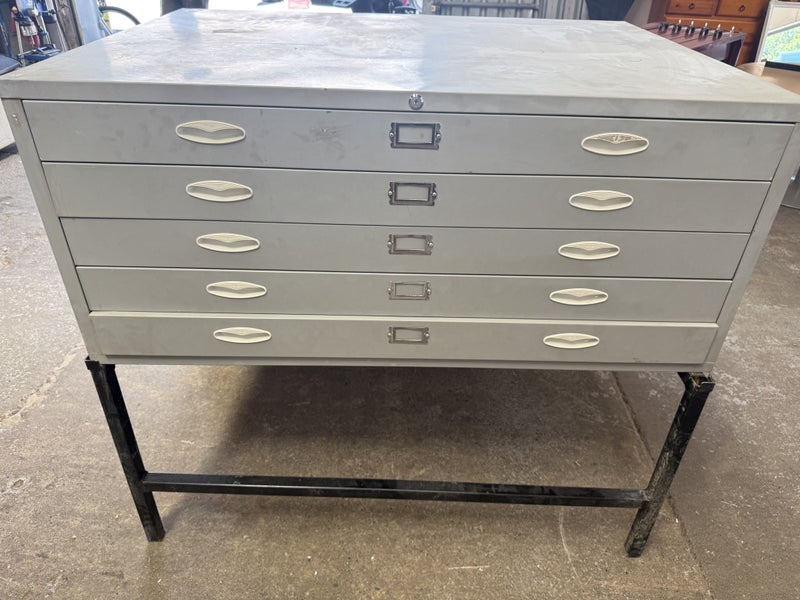 Metal Plan Draws - 5 Draws & Stand Carousel 1