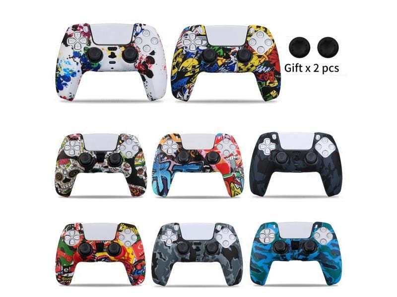 Silicone Protective Cover Sleeve For PS5 Controller Accessories Rubber Case For Carousel 2