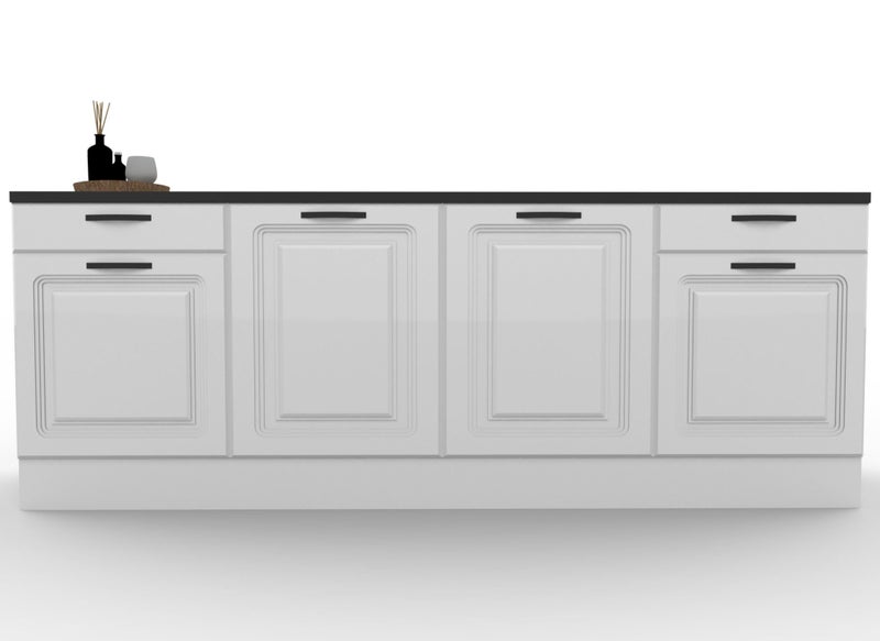 2200mm Wide Base cabinet Shaker style High Gloss kitchenette Carousel 1