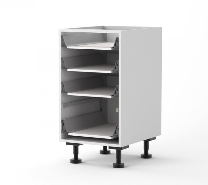 Rome 450mm wide Four Drawer - White Matte Carousel 2