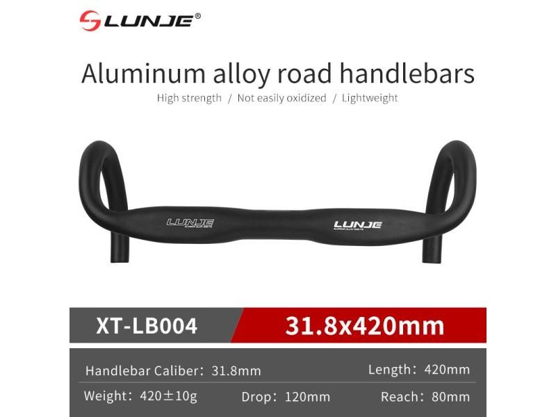 Aluminum Alloy Road Bike Handlebar 25.4/31.8mm 380/400/420mm Carousel 1