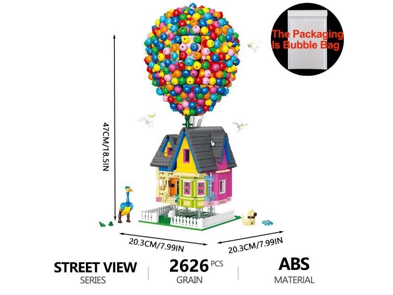 Street View Flying House Worldwide Building Blocks MOC Creative Expert City Carousel 1