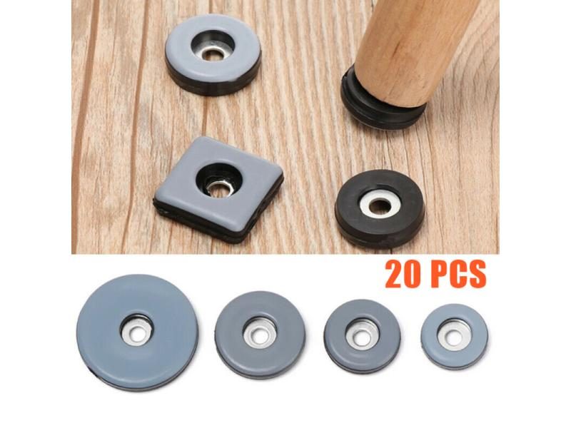 20pcs Furnitures Glides With Screws PTFE For Sofa Bed Table Couch Dining Chairs Carousel 2