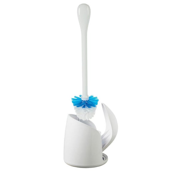 OXO Good Grips Compact Toilet Brush & Canister White Carousel 1