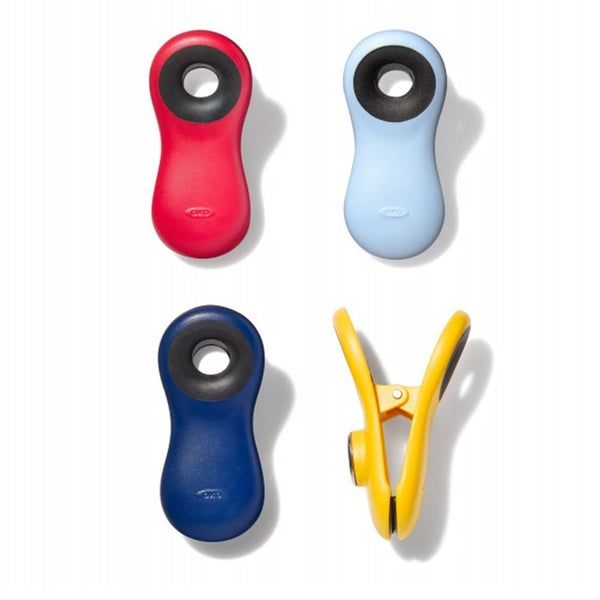 OXO Good Grips Magnetic All-Purpose Clips 4 Pack Multi Coloured Carousel 1
