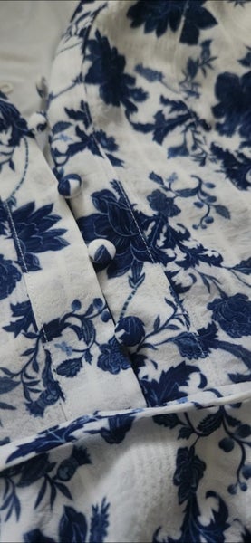 Blue and white floral Dotti dress Carousel 2