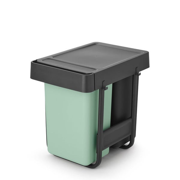 Brabantia Sort & Go Built-In Bin (2 x15L) Dark Grey & Jade Green Carousel 1