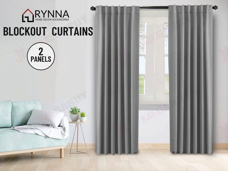 New curtains readymade Blockout Light Grey 213CM Drop Carousel 1