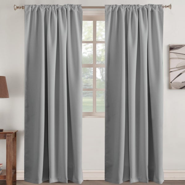 New curtains readymade Blockout Light Grey 213CM Drop Carousel 2
