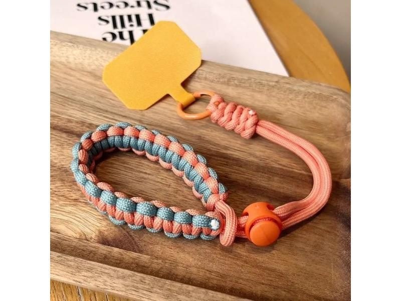 Handwoven Adjustable Mobile Phone Universal Lanyard Wrist Strap Outdoor Sports Carousel 1