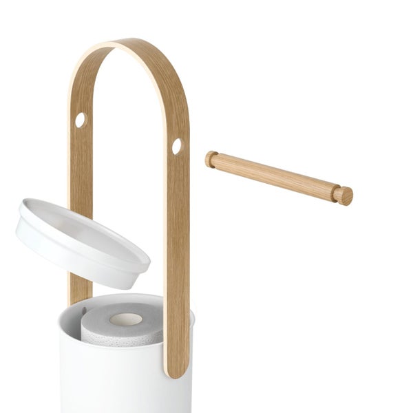 Umbra Bellwood Toilet Paper Holder & Reserve White/Natural Carousel 16