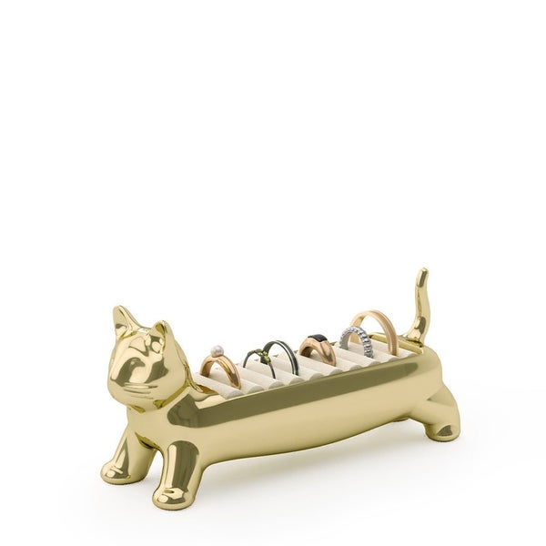 Umbra Ali Cat Ring Holder Brass Carousel 1