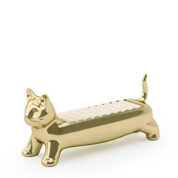 Umbra Ali Cat Ring Holder Brass Carousel 2