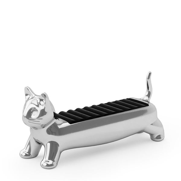 Umbra Ali Cat Ring Holder Chrome Carousel 2