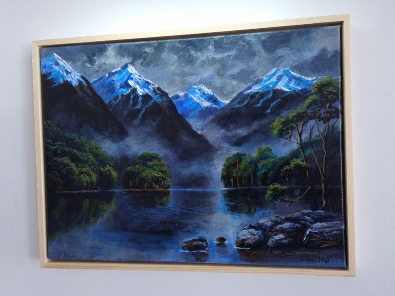 Snow Fall Fiordland - Statement Piece - Caley Hall - Original Painting Carousel 10
