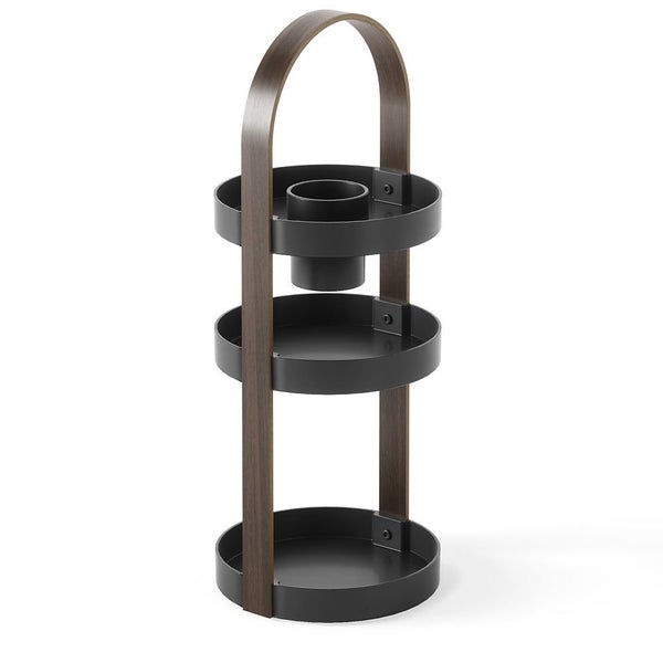 Umbra Bellwood Cosmetic Organiser Black/Walnut Carousel 2